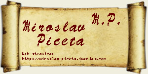 Miroslav Pičeta vizit kartica